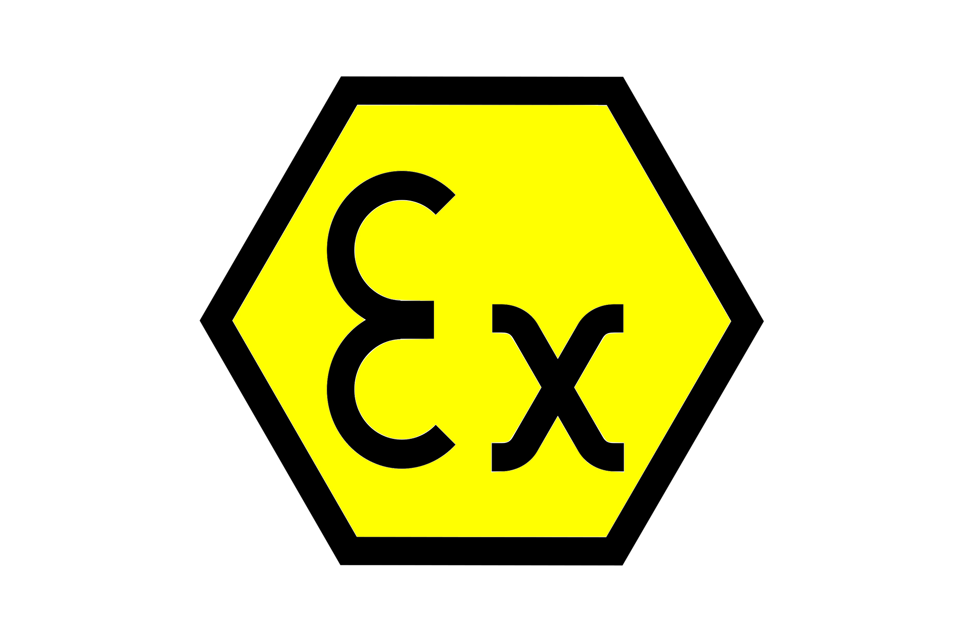 ATEX EX logo. Certificação para ambientes explosivos